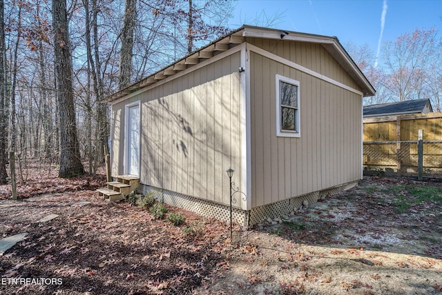 view of outbuilding