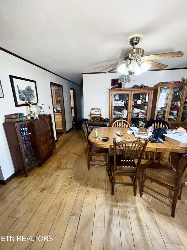 dining area with light hardwood / wood-style flooring