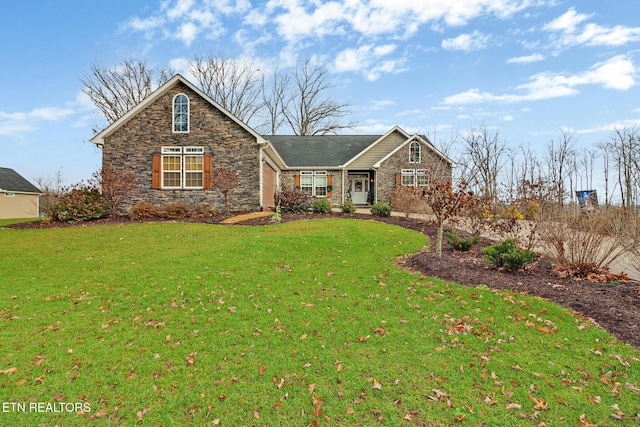 view of property featuring a front yard