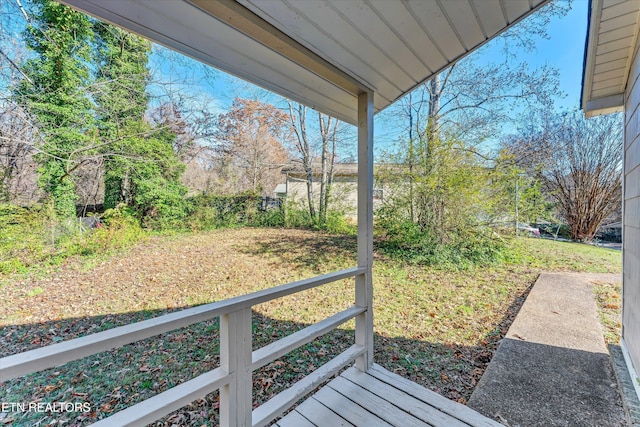 view of yard featuring a porch