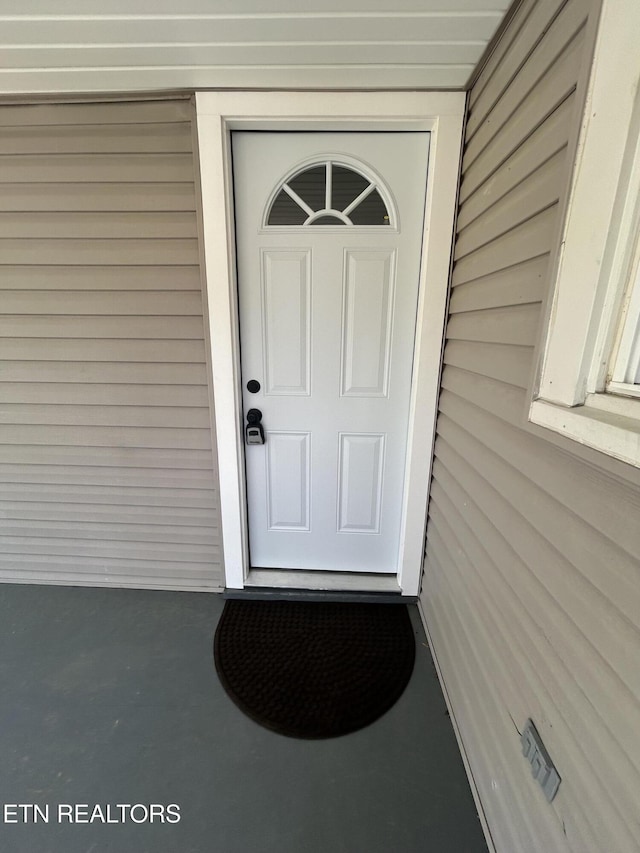 view of doorway to property