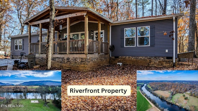 259 Moss Rd, Delano, TN 37325 - view of front of house featuring a water and mountain view and a porch