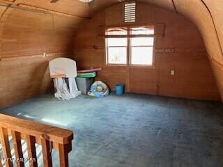 bonus room featuring carpet and lofted ceiling