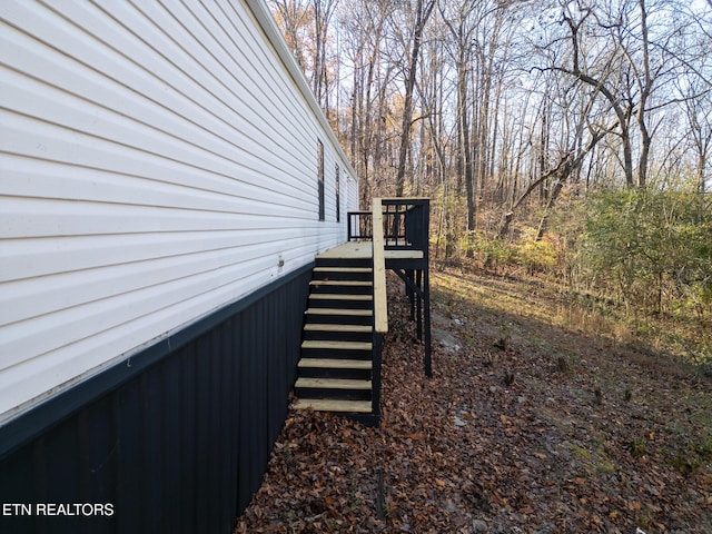 view of yard with a deck