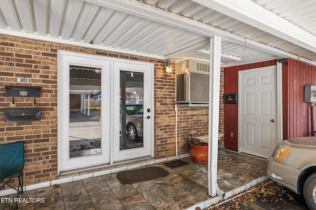 entrance to property with french doors