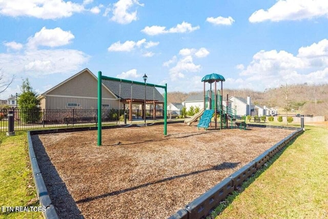 view of jungle gym