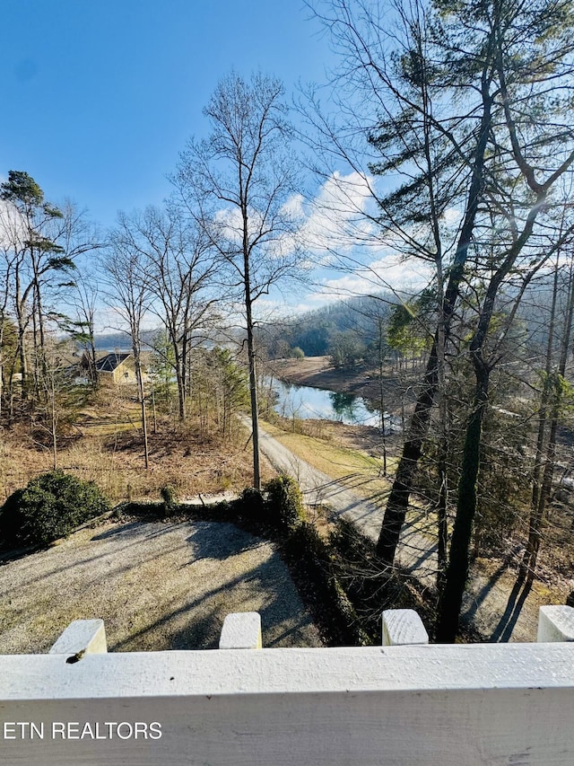 view of yard featuring a water view