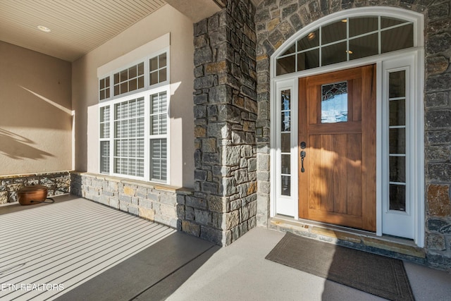 view of doorway to property