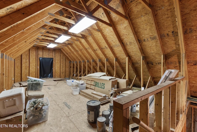 view of attic