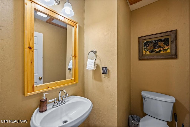 bathroom with toilet and sink