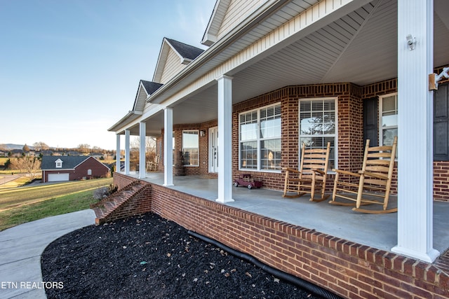 view of patio / terrace featuring a porch