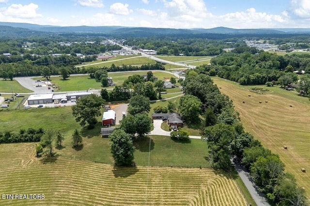 aerial view featuring a rural view