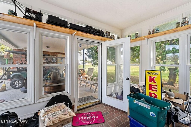 view of sunroom