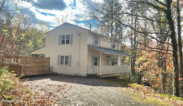 exterior space featuring a porch