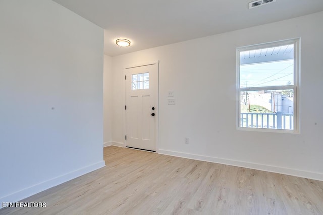 foyer featuring light hardwood / wood-style flooring