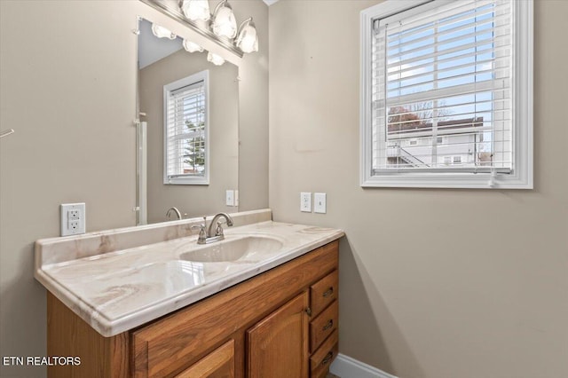 bathroom with vanity