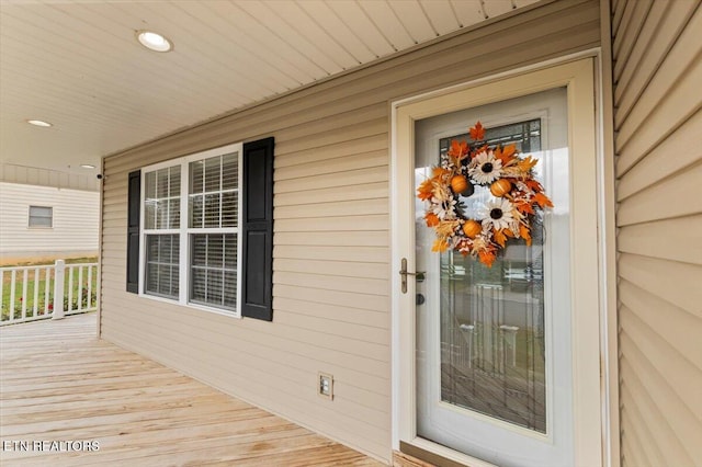 view of doorway to property