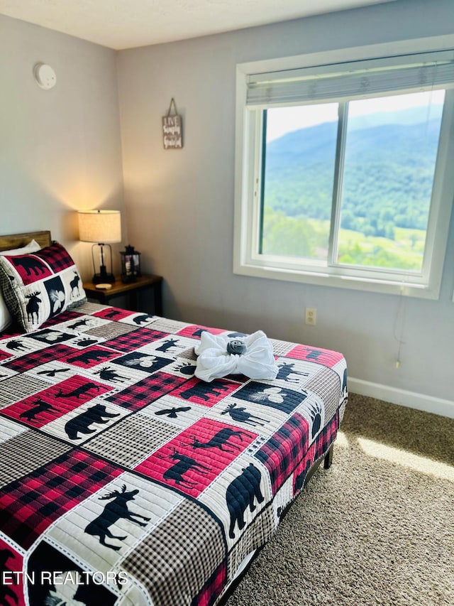 view of carpeted bedroom