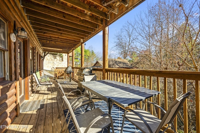 view of wooden terrace