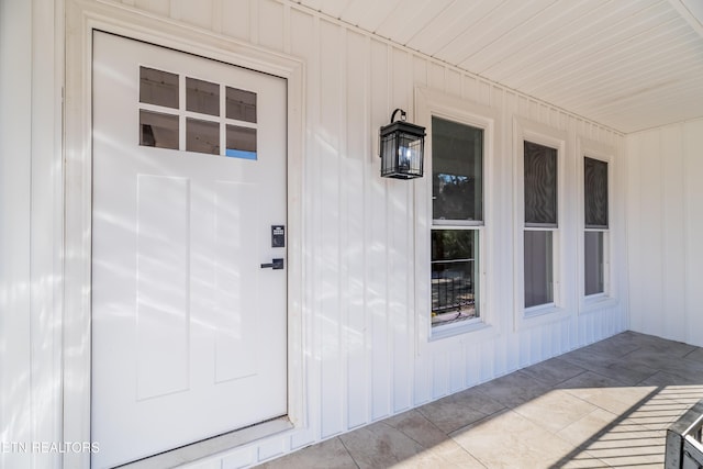 view of doorway to property