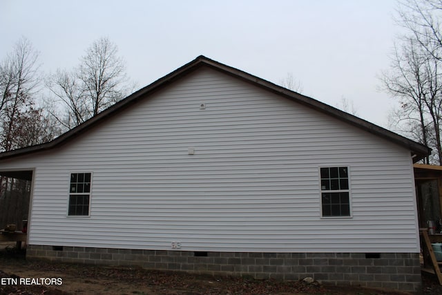 view of side of property