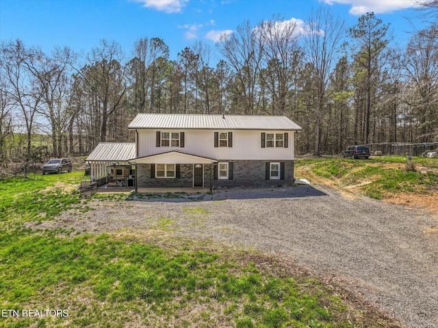 view of front of home with a porch