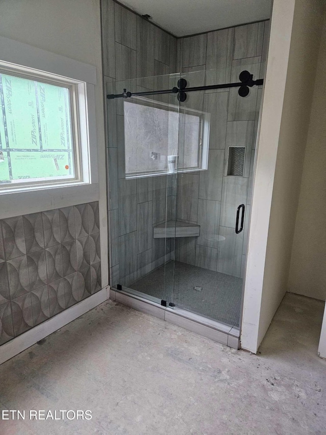 bathroom with walk in shower