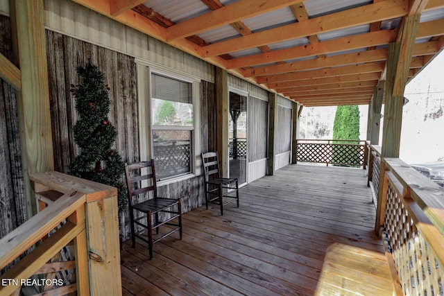 view of wooden terrace