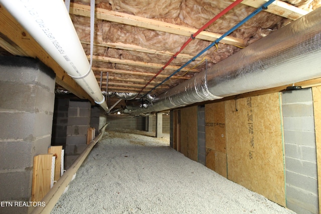 basement with crawl space