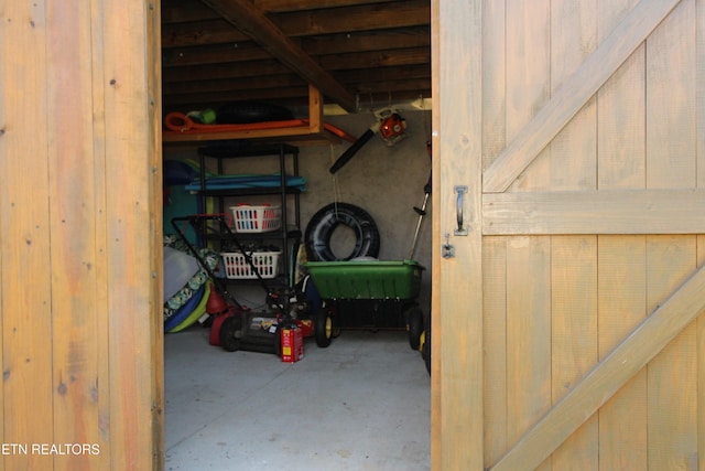 view of storage room