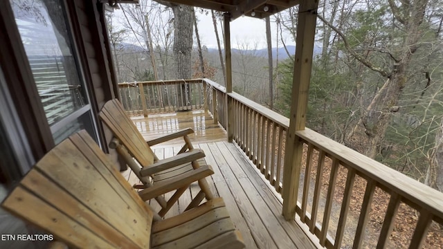 view of wooden terrace