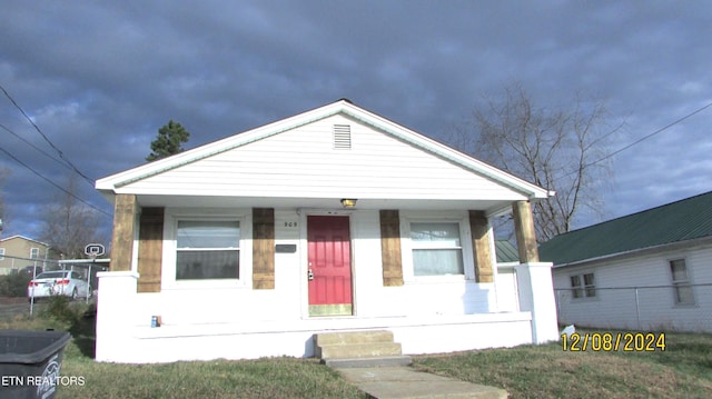 bungalow-style home featuring covered porch