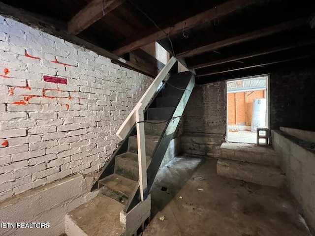 view of unfinished attic