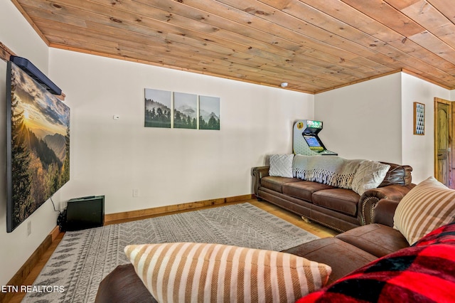 3719 Clabo Mountain Ln, Sevierville, TN 37862 - living room featuring wood ceiling and wood finished floors