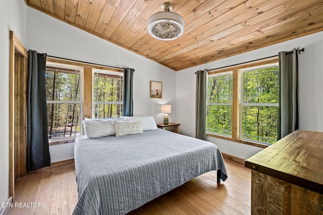 3719 Clabo Mountain Ln, Sevierville, TN 37862 - bedroom featuring vaulted ceiling, wooden ceiling, and wood finished floors