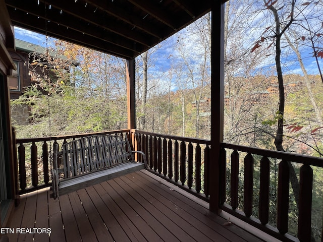 view of wooden deck