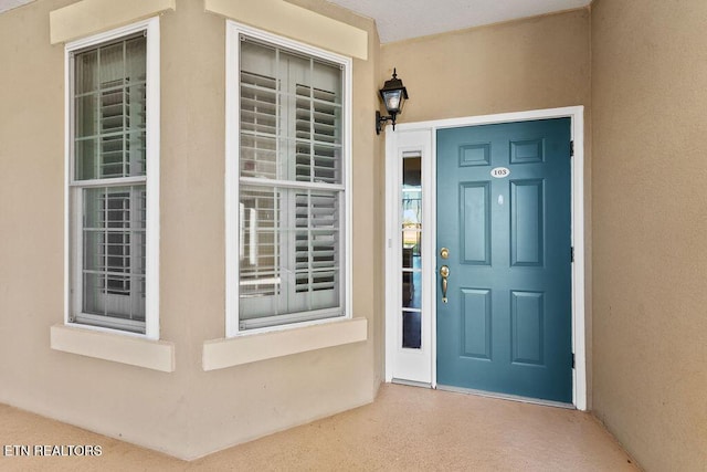 view of doorway to property