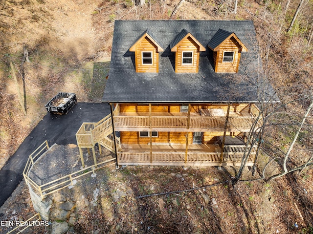 exterior space with covered porch