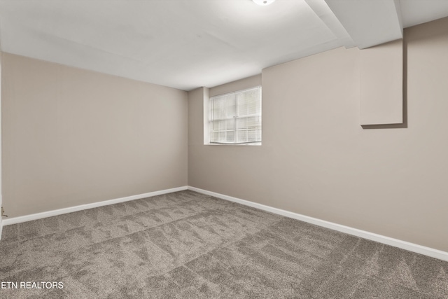 spare room with carpet floors