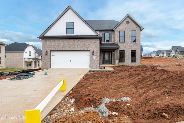 view of front facade with a garage