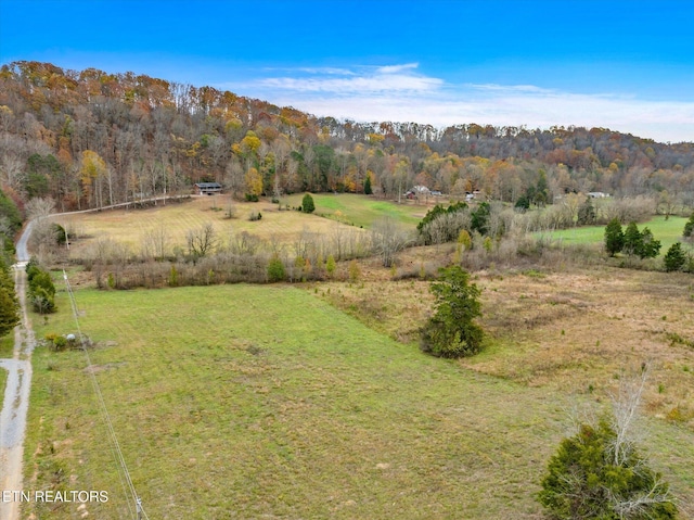 bird's eye view featuring a rural view