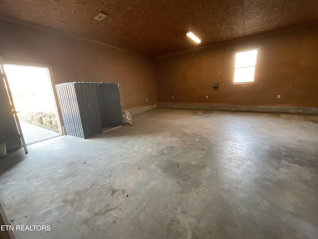 empty room with concrete floors