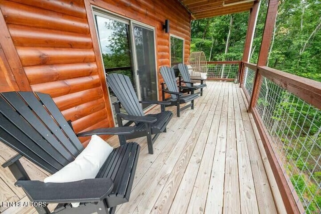 view of wooden deck