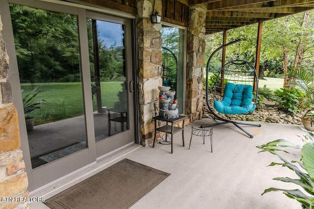 view of sunroom