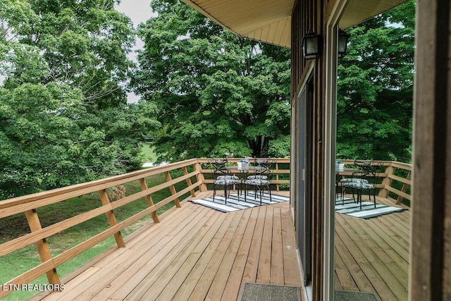 view of wooden deck