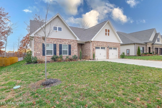 view of front of home with a front yard