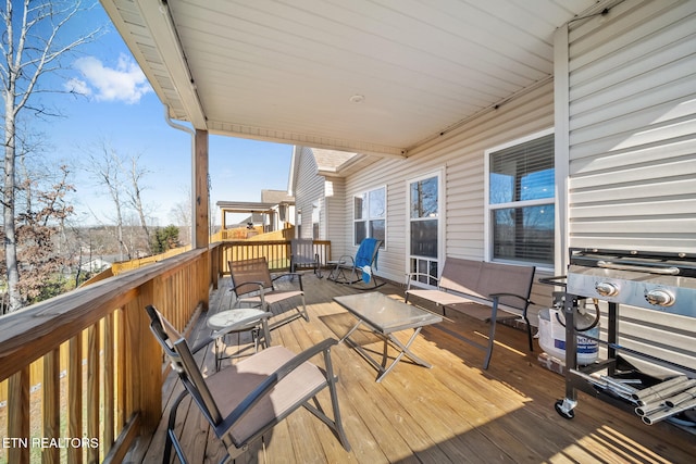 view of wooden deck