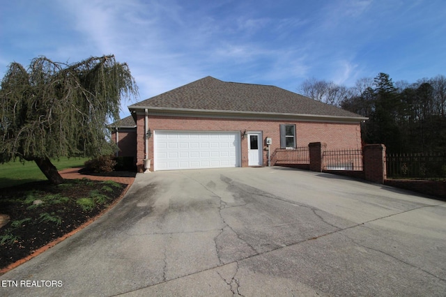 view of home's exterior with a garage