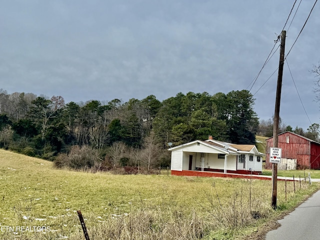 exterior space featuring covered porch