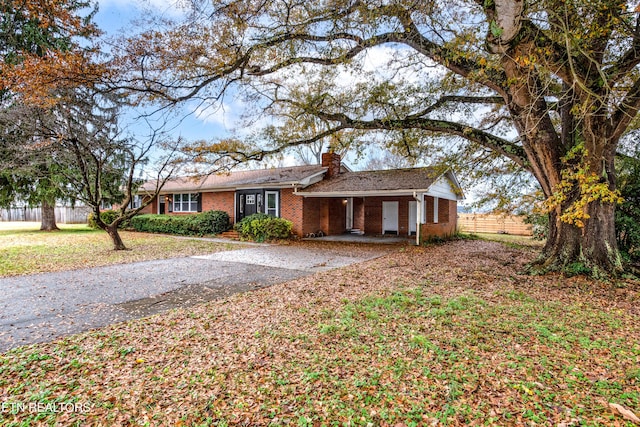 view of ranch-style home